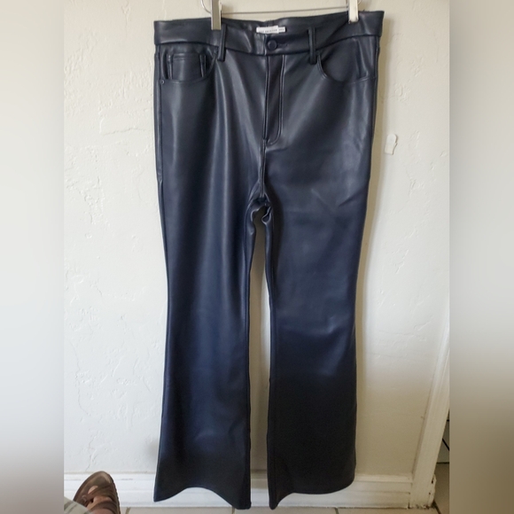 Good American Nevy Blue Flared Women's Pants - Picture 4 of 12